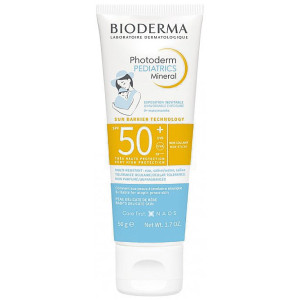 Bioderma pediatrics mineral sunscreen suitable for children's sensitive skin spf50