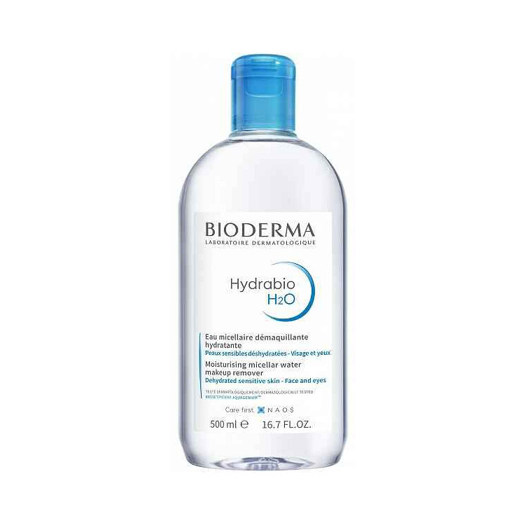 Hydrabio Bioderma blue micellar for dry skin model Hydrabio H2O